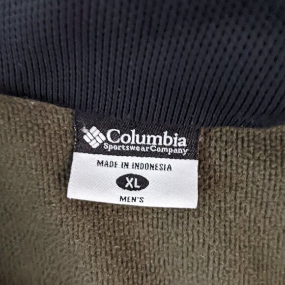 Columbia Olive Green Quarter Zip Pullover - Picture 4 of 6